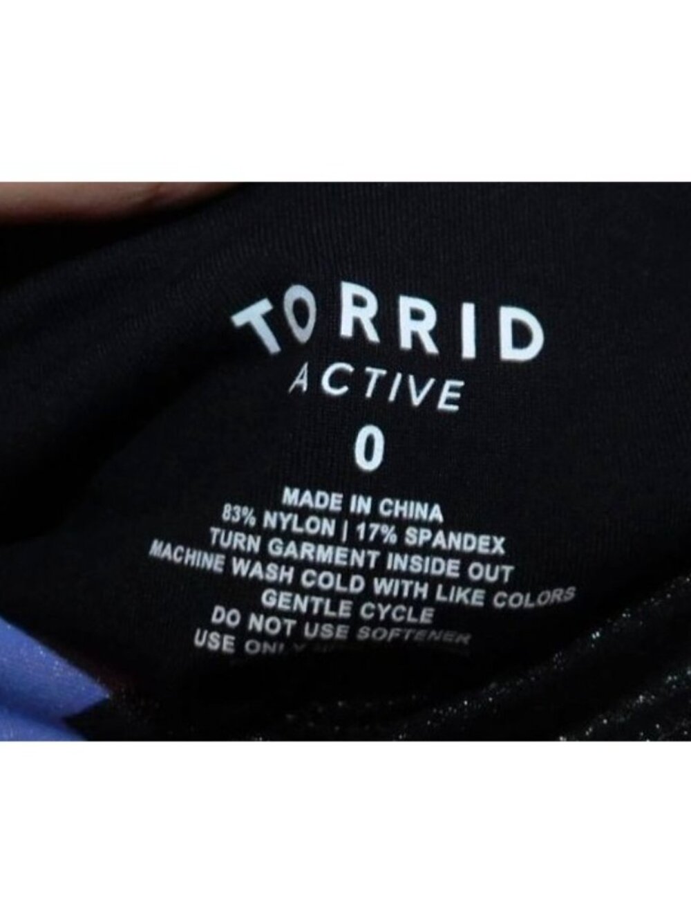 Torrid Active 0 Star Print Leggings Side Pockets Shimmery Black Yoga Workout - Picture 3 of 4